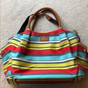 Kate Spade stripe Stevie Diaper Bag